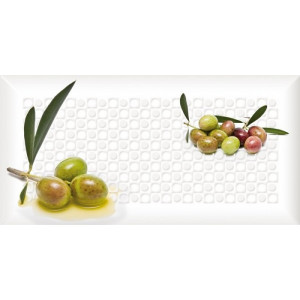 Плитка Absolut keramika декор 20x10 Decor Olives 05 С Monocolor Biselado глянцевая