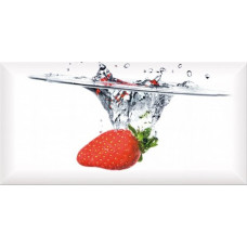 Плитка Absolut keramika декор 20x10 Decor Fresh Strawberry Monocolor Biselado глянцевая