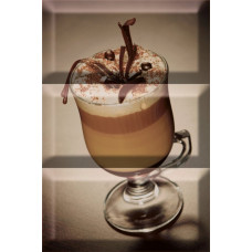 Плитка Absolut keramika декор 30x20 Composicion Coffee Capuccino Negro Monocolor Biselado глянцевая