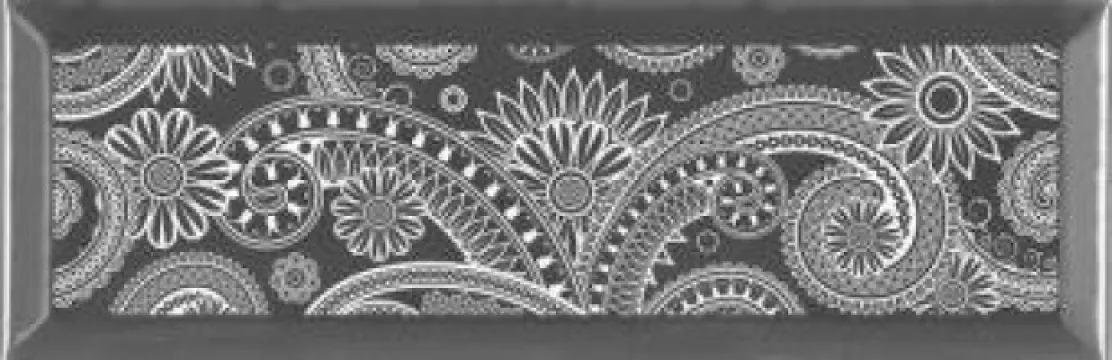 Плитка Absolut keramika декор 15x8 Decor Silver Monocolor Biselado глянцевая