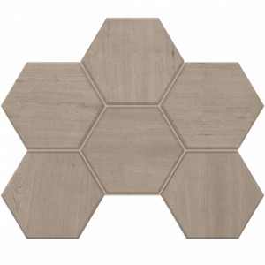 Плитка Эстима мозаика Mosaic/CW01_NR/25x28,5/Hexagon неполированный серый