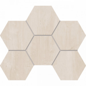Плитка Эстима мозаика Mosaic/SF01_NS/25x28,5/Hexagon неполированный белый