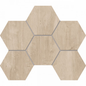 Плитка Эстима мозаика Mosaic/SF02_NS/25x28,5/Hexagon неполированный белый