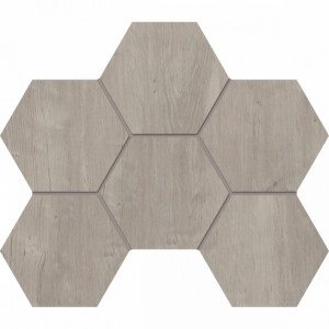 Плитка Эстима мозаика Mosaic/SF03_NS/25x28,5/Hexagon неполированный серый
