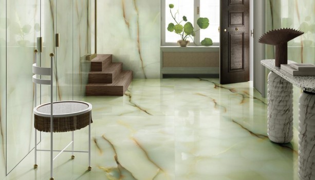 Керамогранит 120x60 Giada Silktech Tele Di Marmo Pure Onyx матовая зеленый оникс 9мм Emil Ceramica