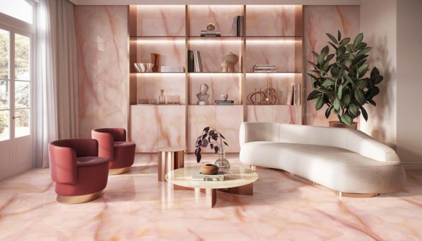 Керамогранит 278x120 Malva Lappato Tele Di Marmo Pure Onyx лаппатированная розовый оникс 6.5мм Emil Ceramica