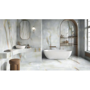 Керамогранит 120x60 Turchese Lappato Tele Di Marmo Pure Onyx лаппатированная голубой оникс 9мм Emil Ceramica