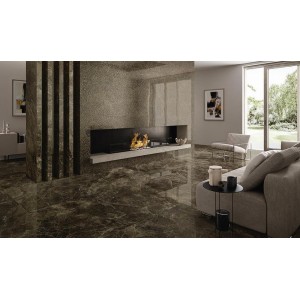 Керамогранит 120x60 Frappuccino Pollock Lappato Tele Di Marmo глянцевая коричневый мрамор 10мм Emil Ceramica