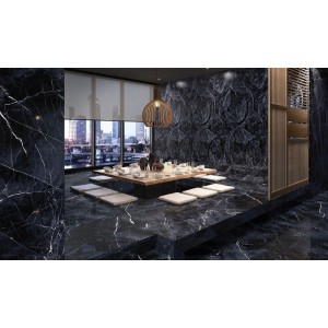 Керамогранит 120x60 Calacatta Black Lappato Tele Di Marmo Revolution лаппатированная черный мрамор 10мм Emil Ceramica