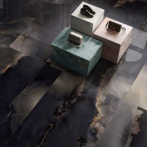 Керамогранит 120x60 Black Lappato Tele Di Marmo Onix лаппатированная черный оникс Emil Ceramica