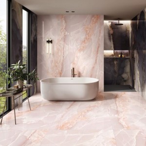 Керамогранит 60x30 Pink Silktech Tele Di Marmo Onix матовая розовый оникс Emil Ceramica