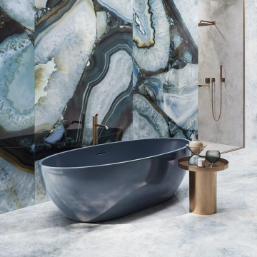 Керамогранит 278x120 Agate Azure Full Lappato Rett Tele Di Marmo Precious глянцевая белый оникс 6.5мм Emil Ceramica