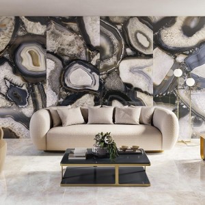 Керамогранит 120x60 Agate Black Full Lappato Rett Tele Di Marmo Precious глянцевая белый оникс 6.5мм Emil Ceramica