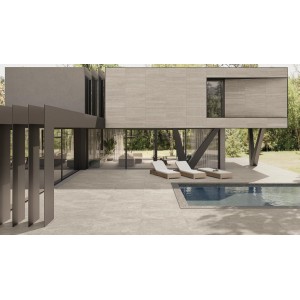 Керамогранит 120x60 Cross Cut Ash Bocciardato Portland Stone матовая, рельефная бежевый камень 9мм Ergon