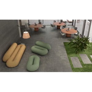 Керамогранит 60x60 Cross Cut Anthracite Nat Portland Stone матовая серый камень 9мм Ergon