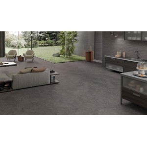 Керамогранит 120x120 Cross Cut Anthracite Nat Portland Stone матовая серый камень 9мм Ergon