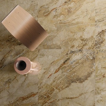 Керамогранит 280x120 Aurora Beige Rett 9Cento лаппатированная бежевый мрамор 6мм Keope Ceramiche