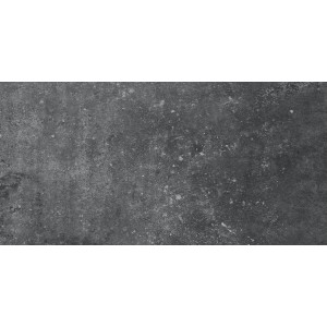 Керамогранит 80x40 Nuit Antique Ret Reverse матовая, противоскользящая, рельефная черный бетон 9мм Kronos