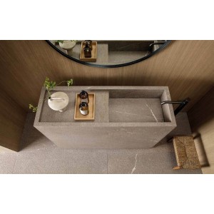 Керамогранит 120x120 Stone Flamed Rt Piasentina матовая серый камень 9мм Kronos