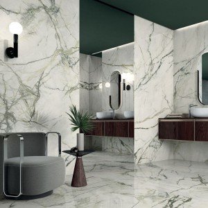 Керамогранит 120x120 Calacatta Emerald Levigato Synestesia полированная зеленый мрамор Lea Ceramiche