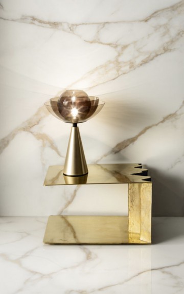 Керамогранит 260x120 Calacatta Oro Nat Slimtech Delight матовая бежевый мрамор 6мм Lea Ceramiche