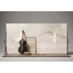 Керамогранит 320x160 Book Match /Quot;A/Quot; Quarzo Lappato Marmi глянцевая, лаппатированная, полированная бежевый мрамор 6.5мм Level