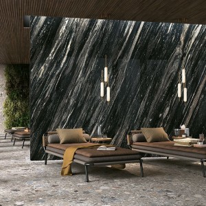 Керамогранит 80x80 Black Cosmic Lucido Wanderlust глянцевая мультиколор мрамор 9мм Mirage