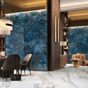 Керамогранит 280x120 Labradorite Lucido Wanderlust глянцевая мультиколор мрамор 6мм Mirage