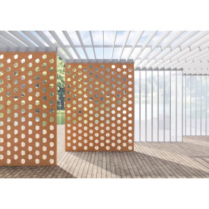 Керамогранит 23x8 Терракотовые Блоки Hives матовая бежевый Mutina