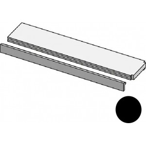 Горизонтальный профиль 300x16 Profilo In Terminale Black Mistral матовая серый Mutina