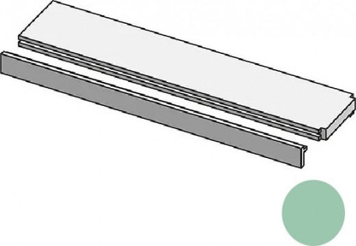 Горизонтальный профиль 300x13 Profilo In Salice Terminale Salvia Brac бирюзовый  Mutina