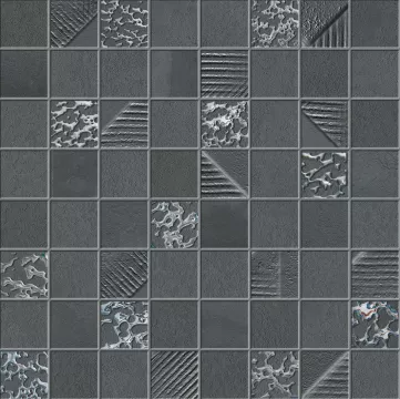 Плитка Ibero мозаика 30x30 Mosaico Cromat-One Carbon матовая