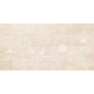 Плитка Belani 60x30 Брик декор №3 натуральный матовая бежевый