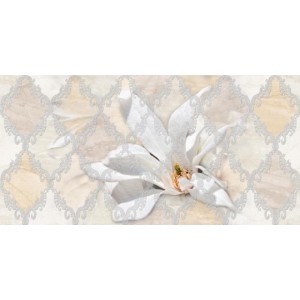 Плитка Belani 50x25 Дубай декор №4 ромбы глянцевая светло-бежевый