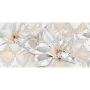 Плитка Belani 50x25 Дубай декор №5 ромбы глянцевая светло-бежевый