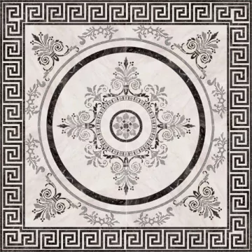 Cliсk Ceramica Плитка керамическая 90x90 Roseton Nero 4