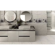 Керамогранит Тянь Шань 60x30 Галатея Цветы TP3601SWFY мрамор белый глянцевая 8.5мм