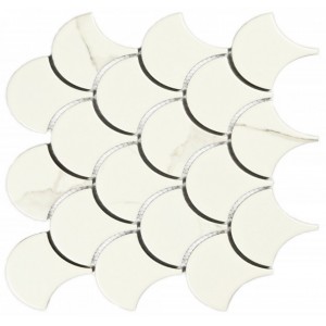 Мозаика Bonaparte 26x22 6мм Calacatta-scale 6*74.4*70 белый