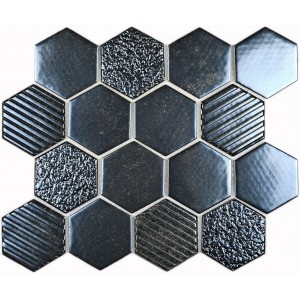 Мозаика Bonaparte 30x26 6мм Saba Iron 73*73*6 графитовый