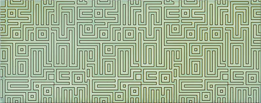 Плитка Azori 51x20 декор Verde Labirint Nuvola матовая глазурованная