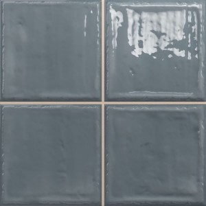 Плитка Dar Ceramics 20x20 настенная Noa Blue Mist гладкая + рельефная глянцевая серый