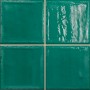 Плитка Dar Ceramics 20x20 настенная Noa Emerald гладкая + рельефная глянцевая зелено-синий