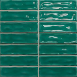 Плитка Dar Ceramics 20x20 настенная Sticks Emerald гладкая + рельефная глянцевая зеленый