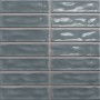 Плитка Dar Ceramics 20x20 настенная Sticks Blue Mist гладкая + рельефная глянцевая серый