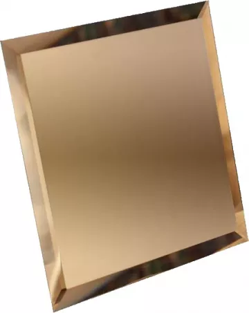 Плитка Дст 18x18 декор Квадратная зеркальная бронзовая с фацетом 10 КЗБ1-01 - 10шт Зеркальная Плитка матовая глазурованная