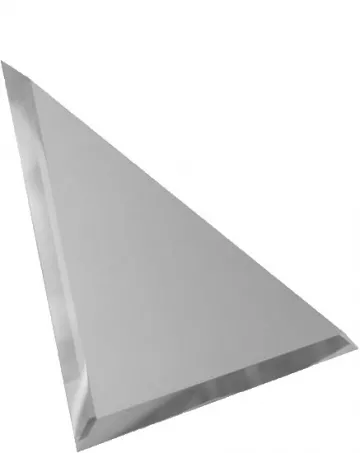Плитка Дст 18x18 декор Треугольная зеркальная серебряная с фацетом 10 ТЗС1-01 - 10шт Зеркальная Плитка матовая глазурованная