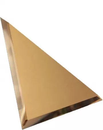Плитка Дст 18x18 декор Треугольная зеркальная бронзовая с фацетом 10 ТЗБ1-01 - 10шт Зеркальная Плитка глянцевая глазурованная