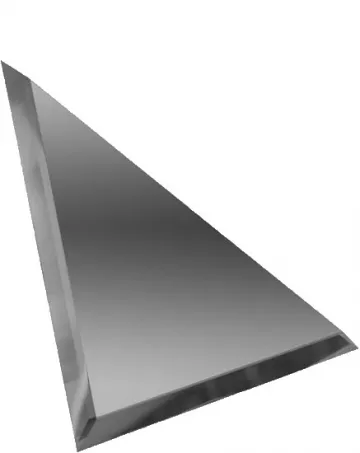 Плитка Дст 25x25 декор Треугольная зеркальная графитовая с фацетом 10 ТЗГ1-03 - 10шт Зеркальная Плитка глянцевая глазурованная
