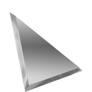 Плитка Дст 15x15 декор Треугольная зеркальная серебряная с фацетом ТЗС1-15 Зеркальная Плитка глянцевая глазурованная