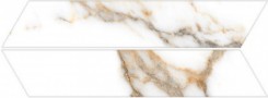 Керамогранит Goetan 40x8 Chevron Calacatta Gold гладкая матовая белый 6мм